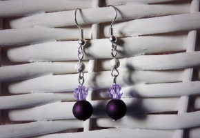 Boucles d'oreille violettes - bijoux